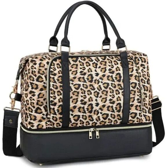 New Large Capacity Duffel Bag, Travel Bag - Leopard Print - Picture 1 of 8